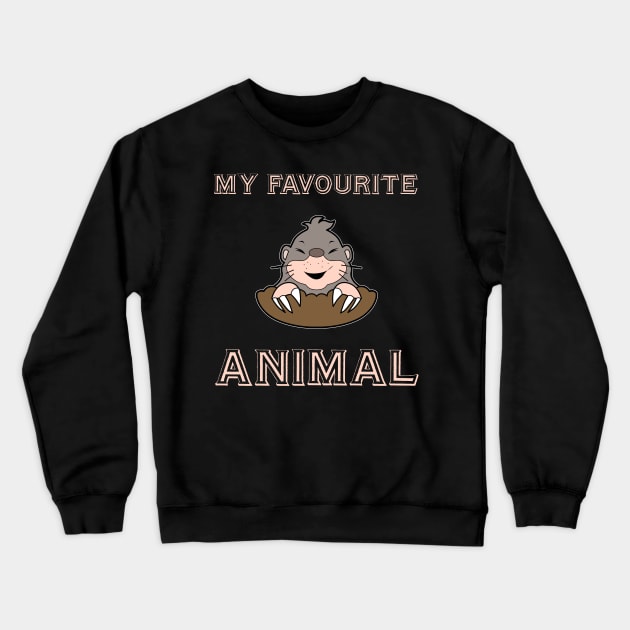 favourite animal mole Crewneck Sweatshirt by Imutobi